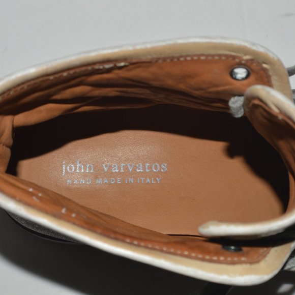 John Varvatos Gray Canvas Fleetwood Boots - Picture 7 of 9